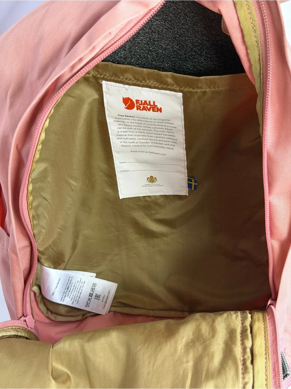 2-in-1 Pink Fjällräven Tree-Kånken Backpack with Green Front Small Bag